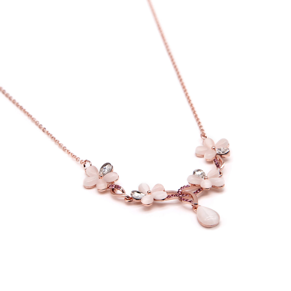 Rose Gold Cat-Eye Stone Necklace