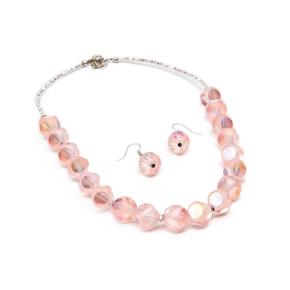 Soft Pink Retro Jewelry Set