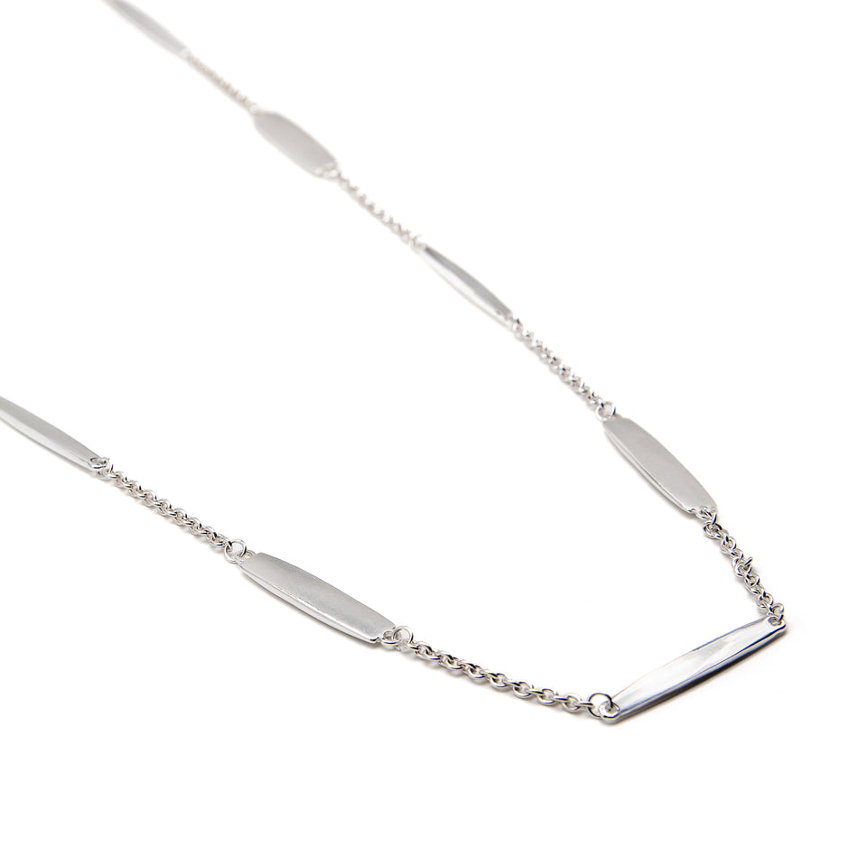 Long Silver Link Necklace