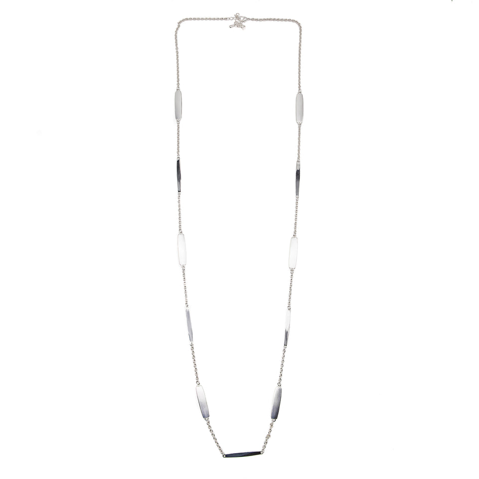 Long Silver Link Necklace