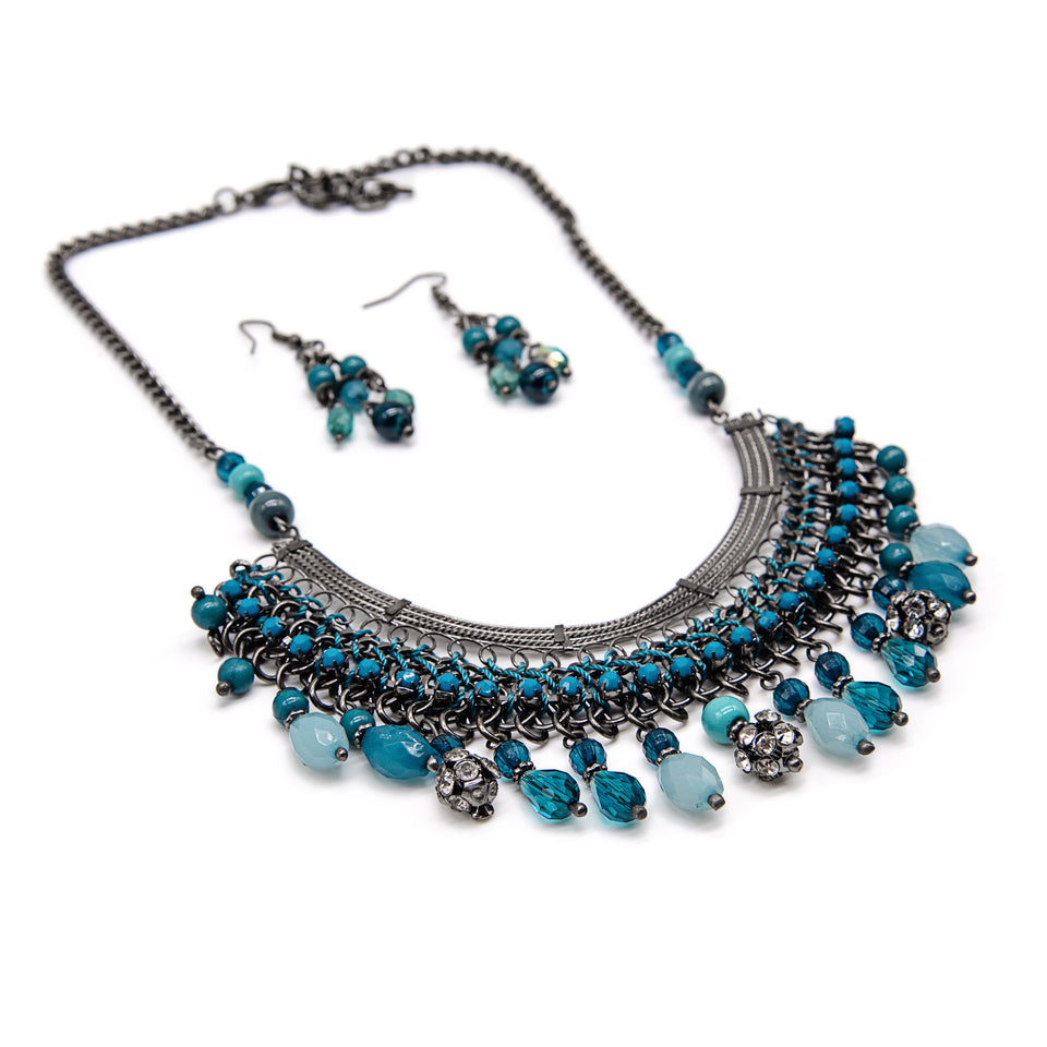 Multimedia Teal Bib Set