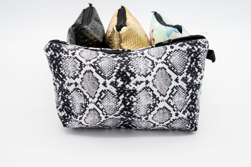 Multipurpose B&W Travel & Makeup Bag