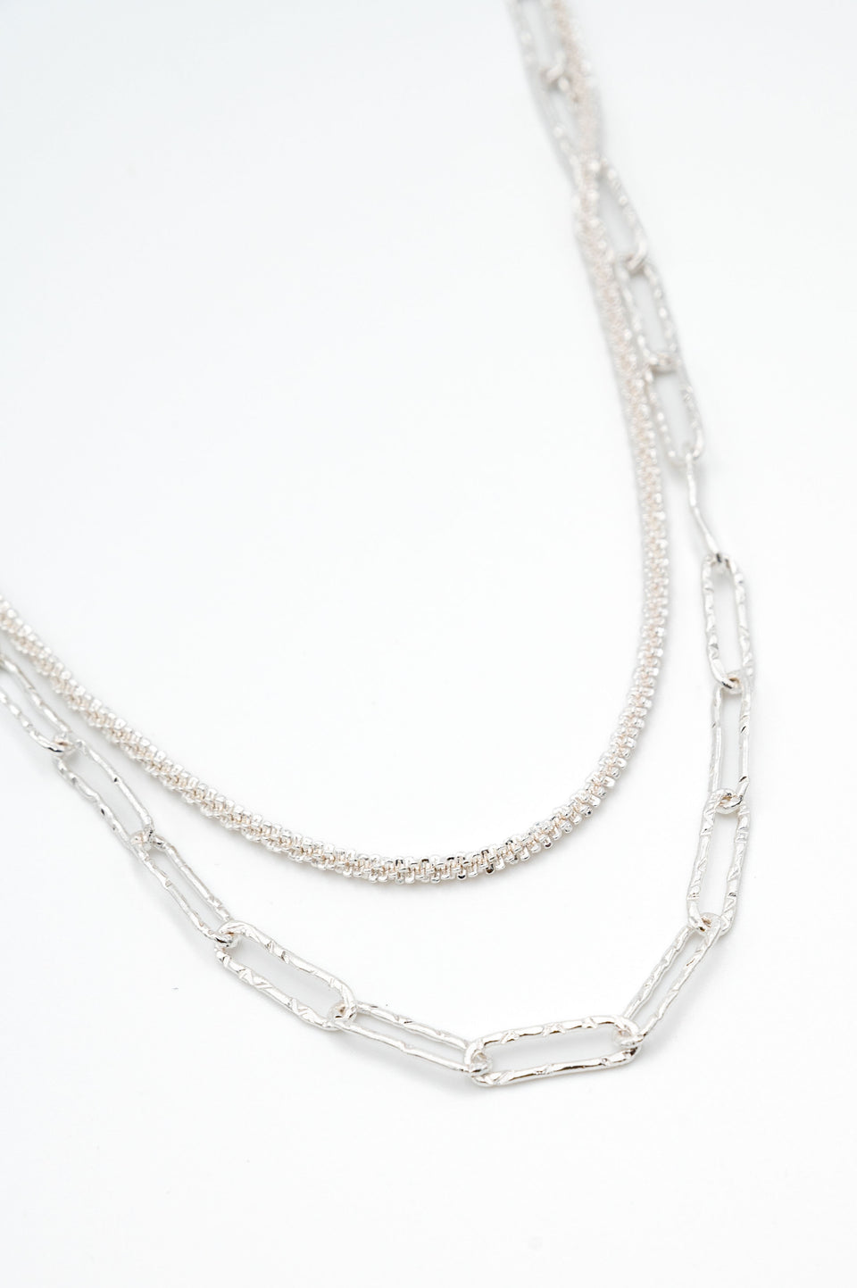 Silver Two Row Necklace