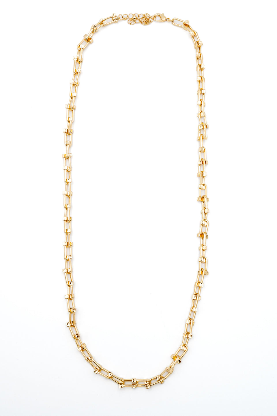 Horseshoe Cubic Link Necklace