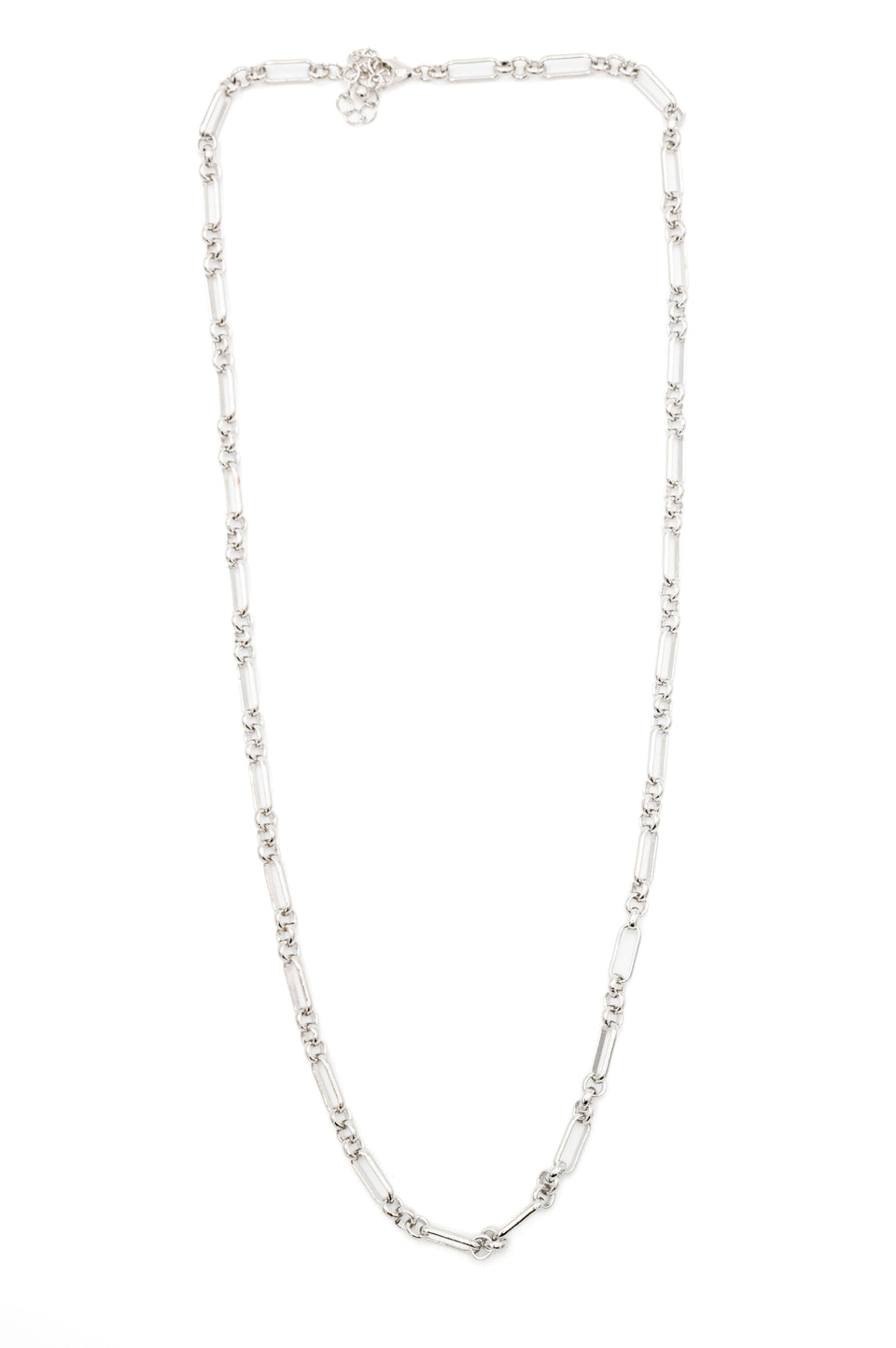 Geoshape Silver Linked Chain Necklace