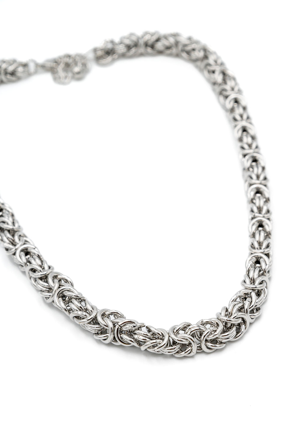 Silver Mesh Wire Chain Necklace