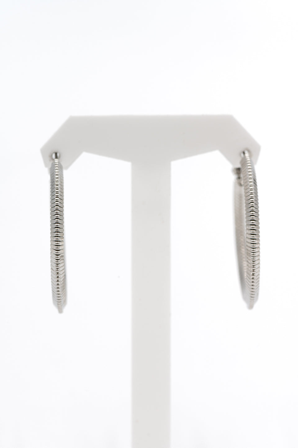 Silver Track Earrings