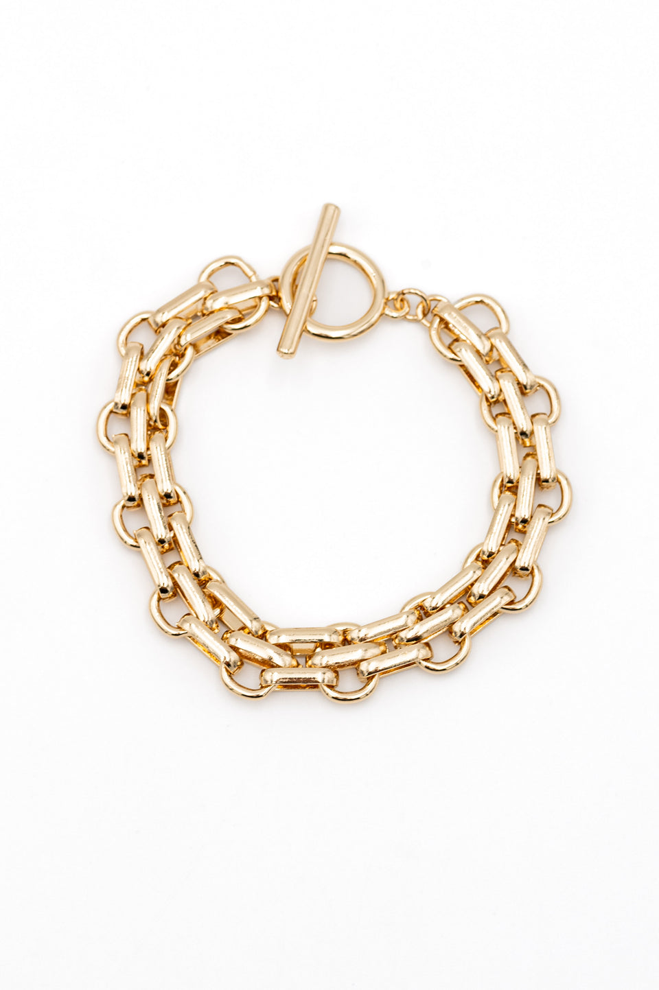 Classic Linked-Chain Gold Bracelet