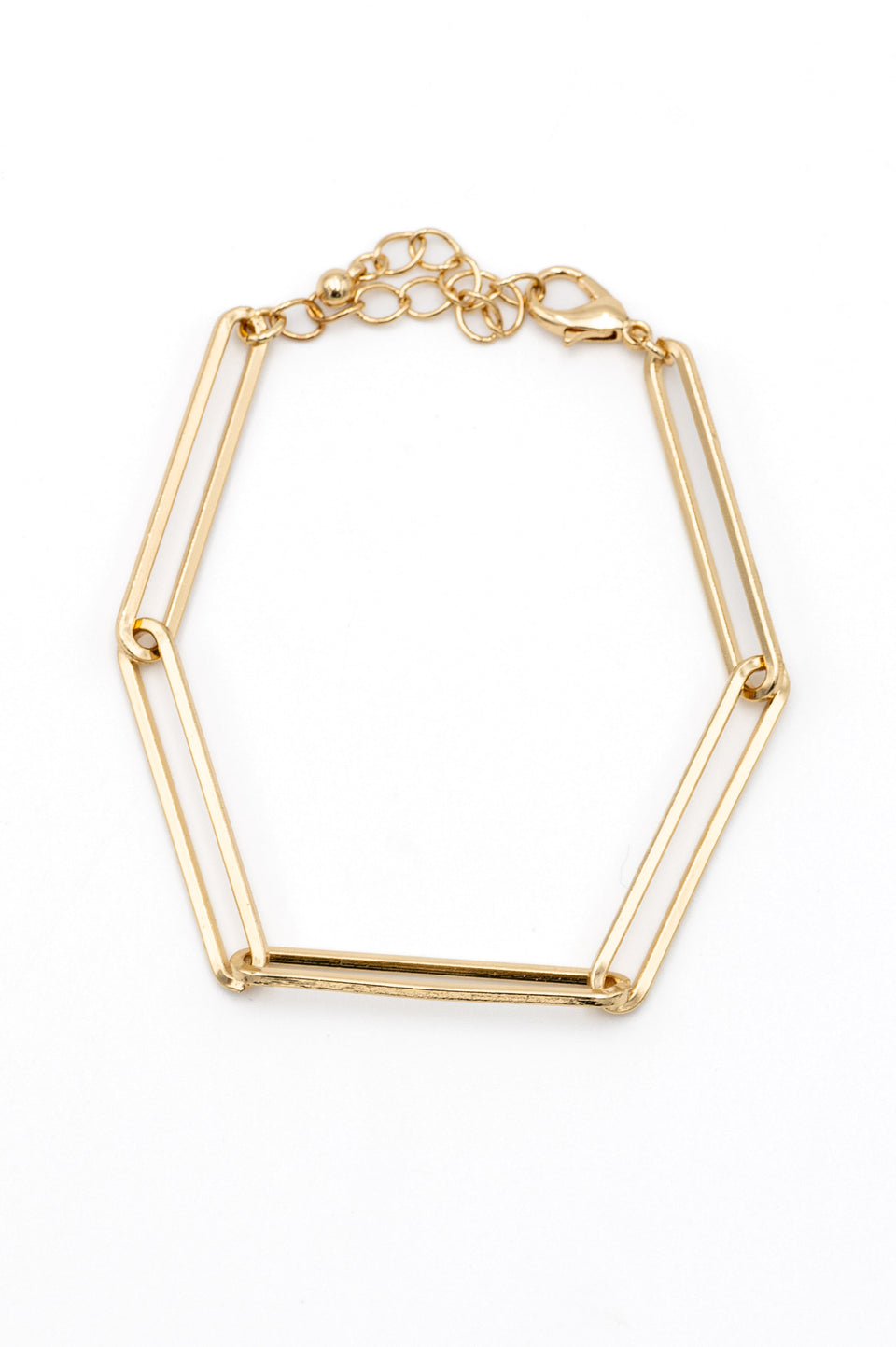 Gold Paperclip Bracelet