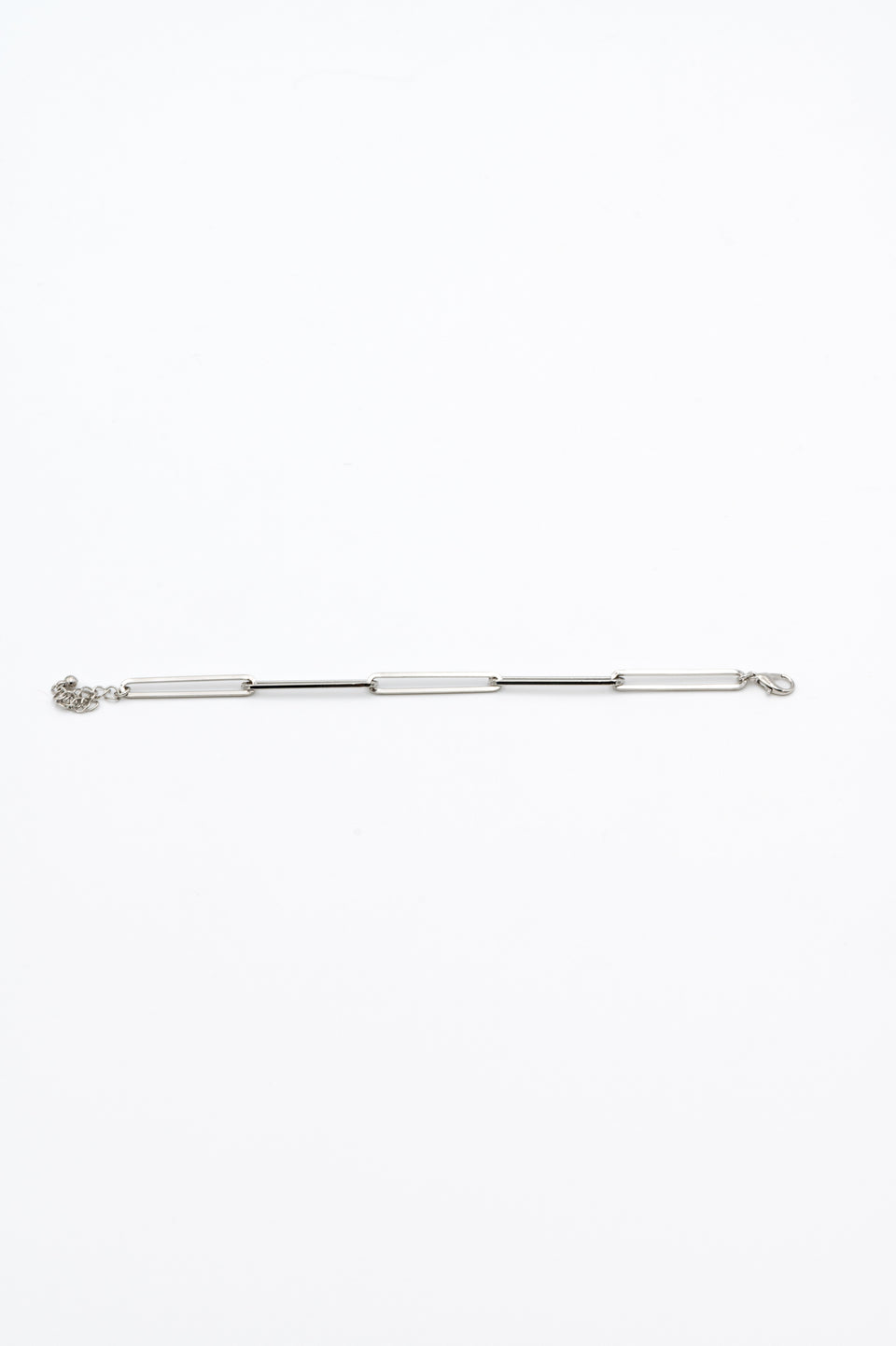 Silver Paperclip Bracelet