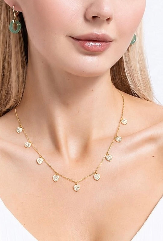Crystal Hearts Necklace
