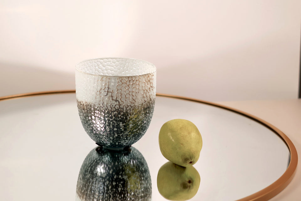 Two-Tone Silver White Vase