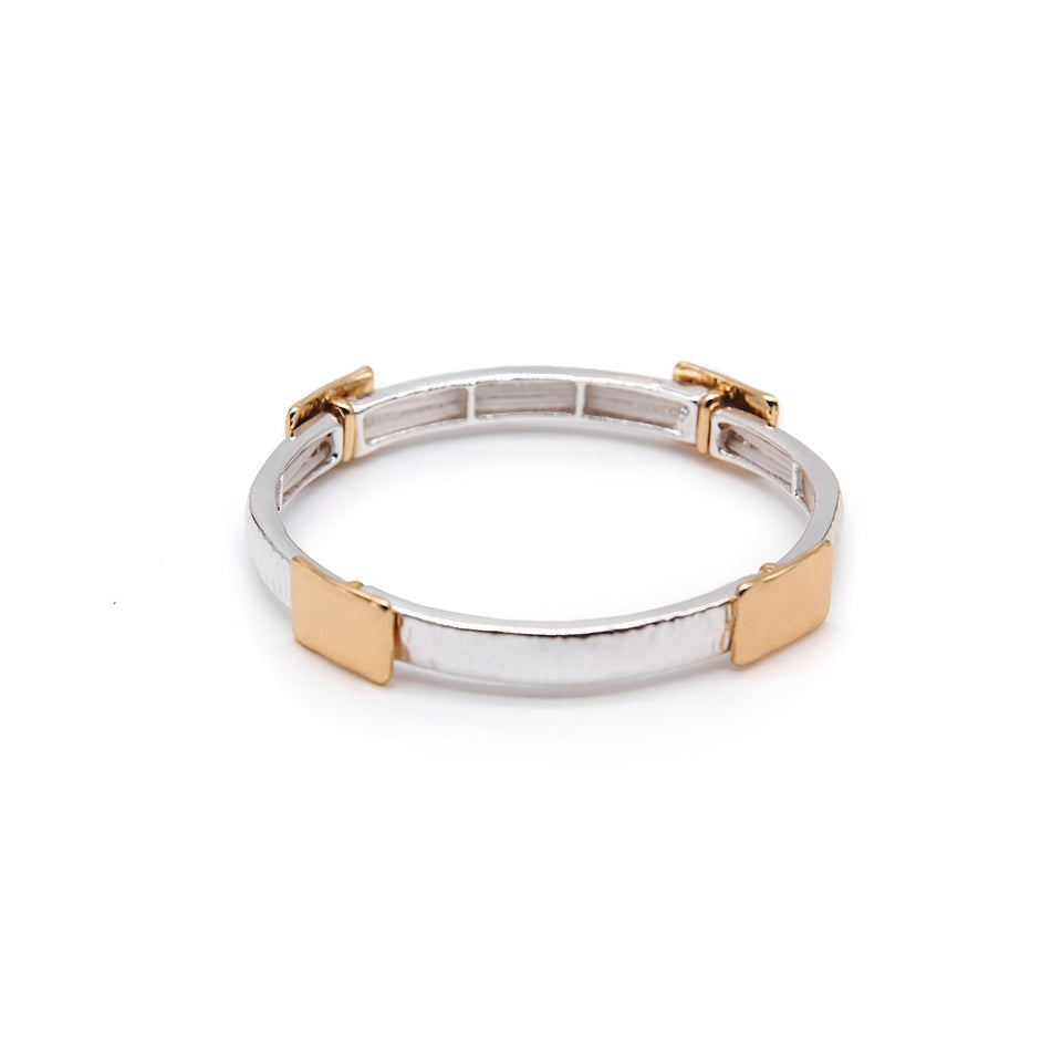 Gold & Silver Stretch Bracelet