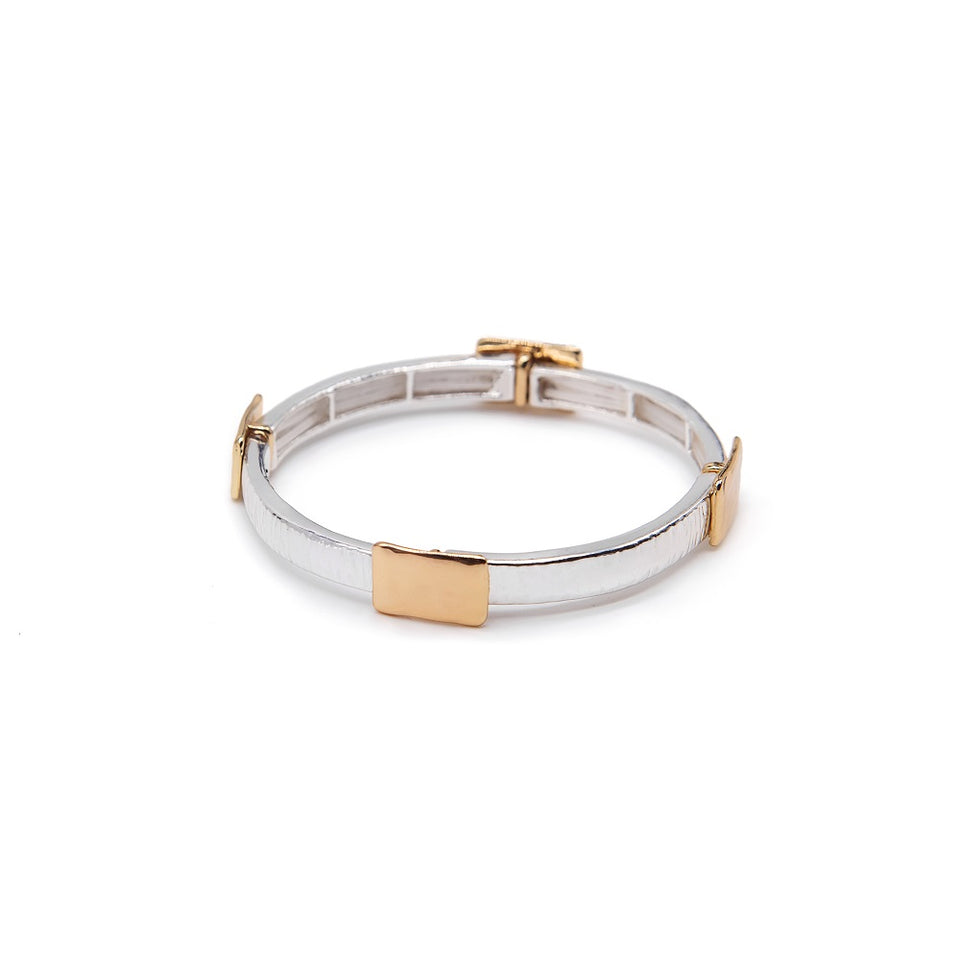 Gold & Silver Stretch Bracelet