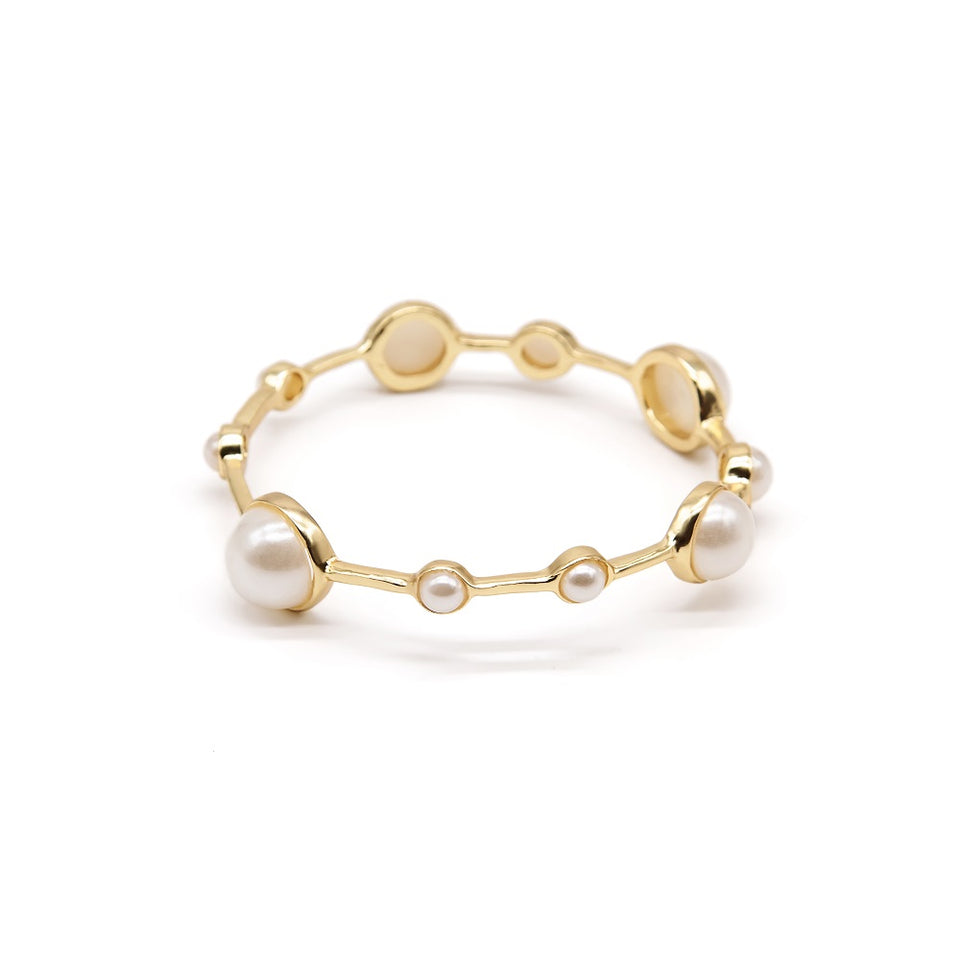 Faux Pearl Gold Bracelet