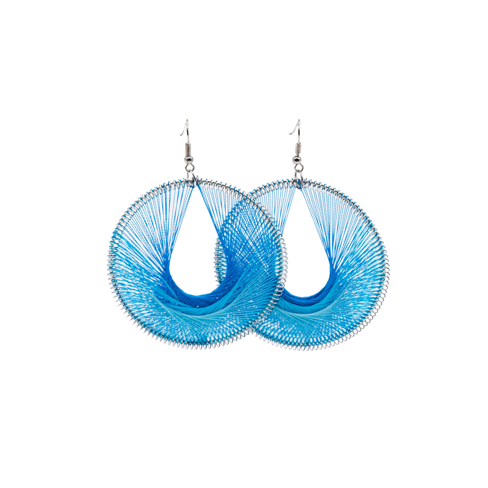 Handmade Blue Prism Earrings