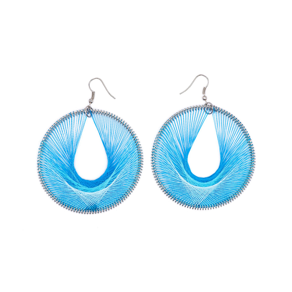 Handmade Blue Prism Earrings
