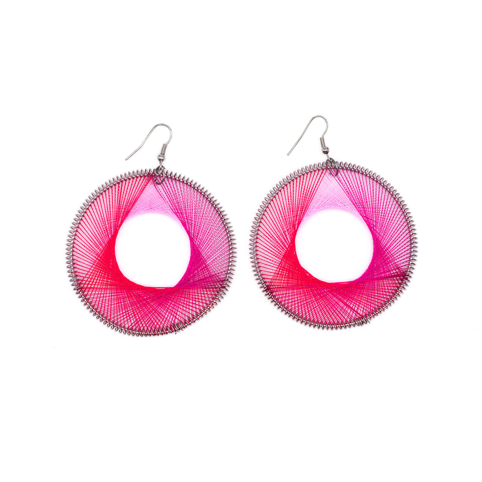 Handmade Pink Prism Earrings