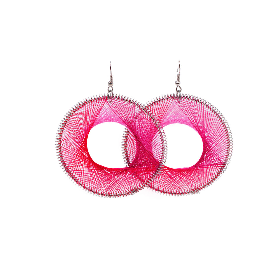 Handmade Pink Prism Earrings