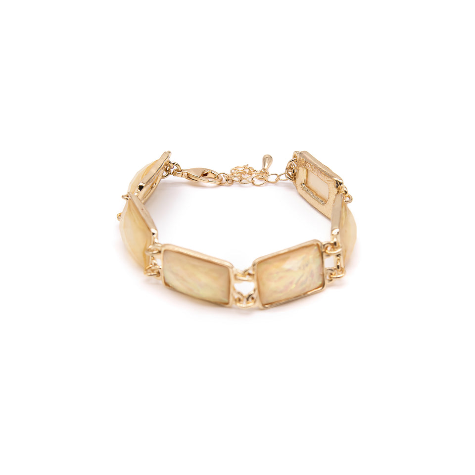 Cream Iridescent Bracelet