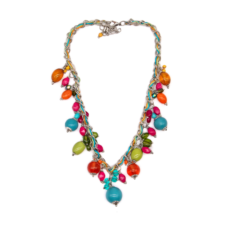 Multicolor Glass Bead Necklace