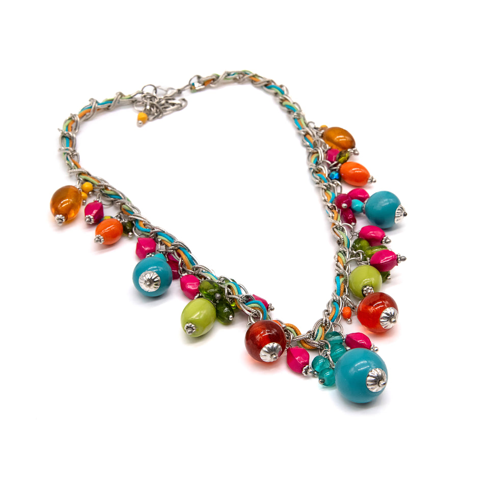 Multicolor Glass Bead Necklace