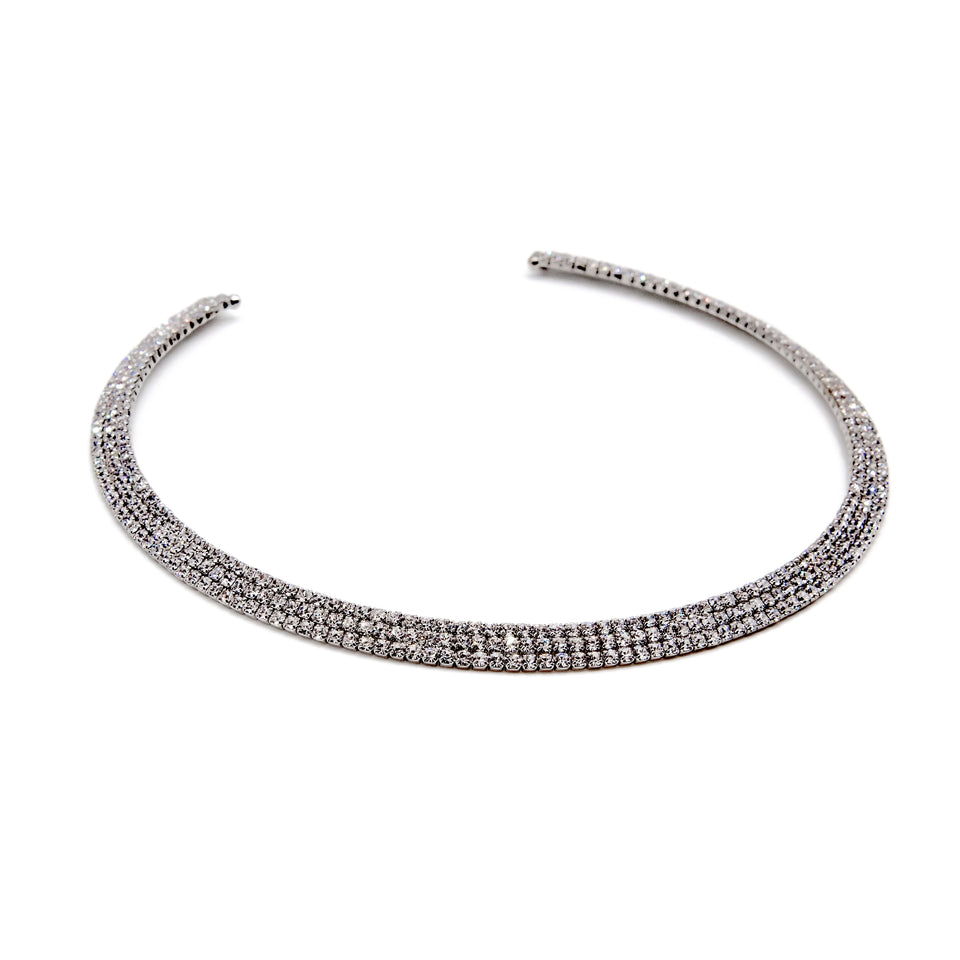 Clear Crystal Flexible Choker