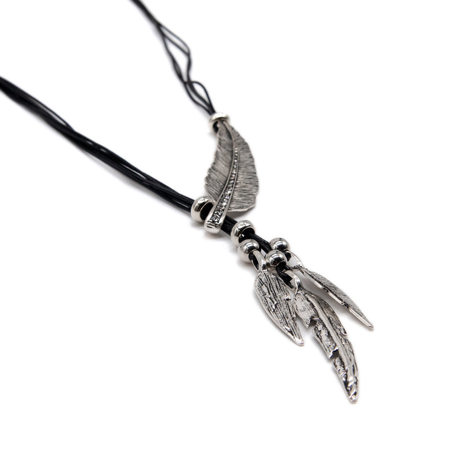 Feather and Leaf Necklace