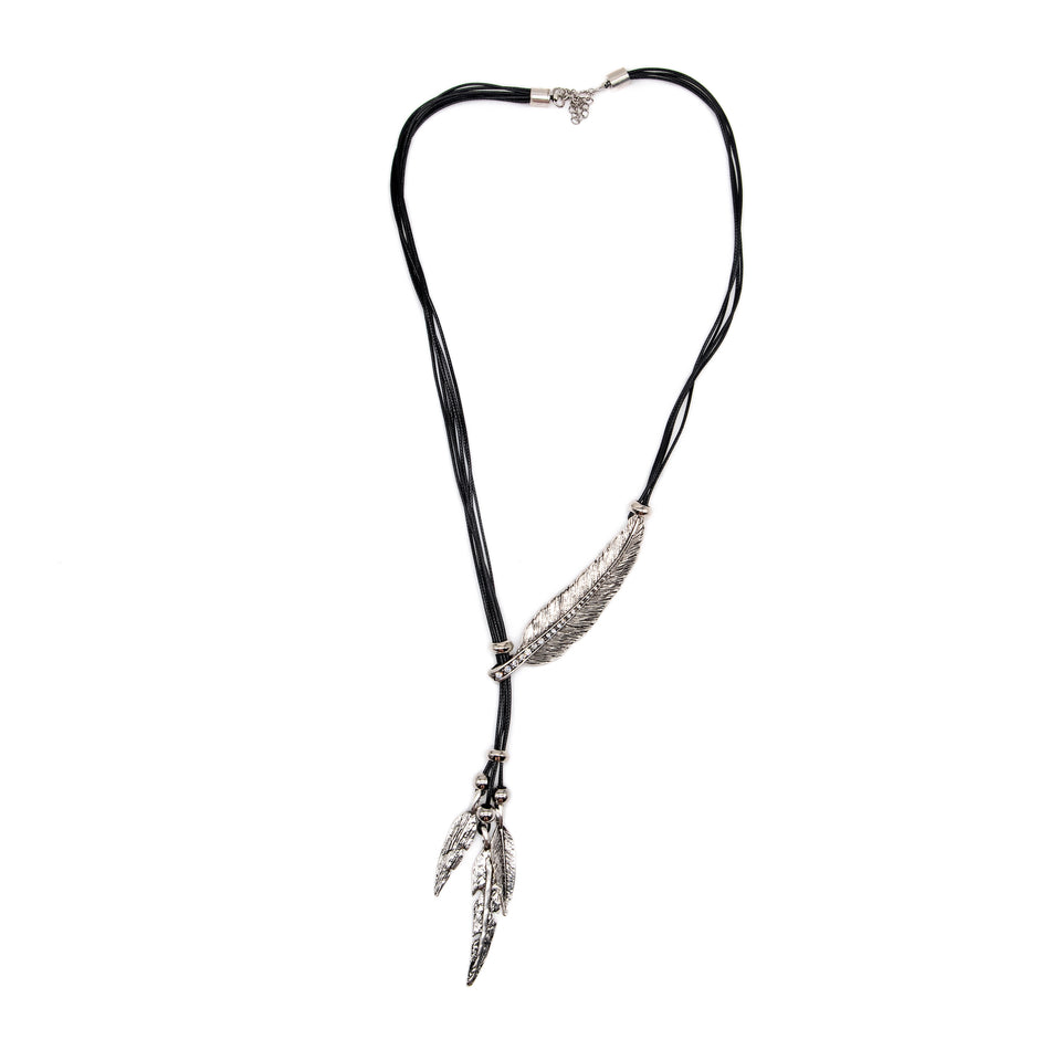 Feather and Leaf Necklace