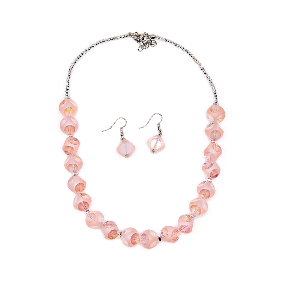 Soft Pink Retro Jewelry Set