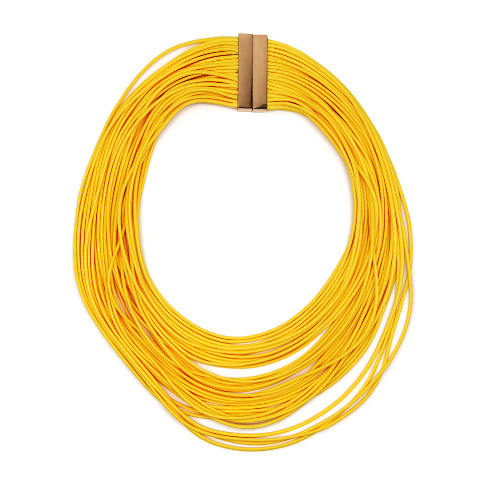 Vibrant Yellow Layered Necklace