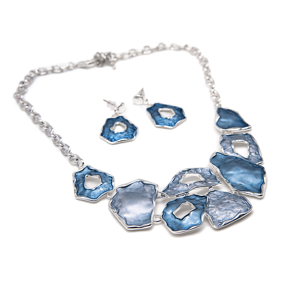 Blue Enamel Set