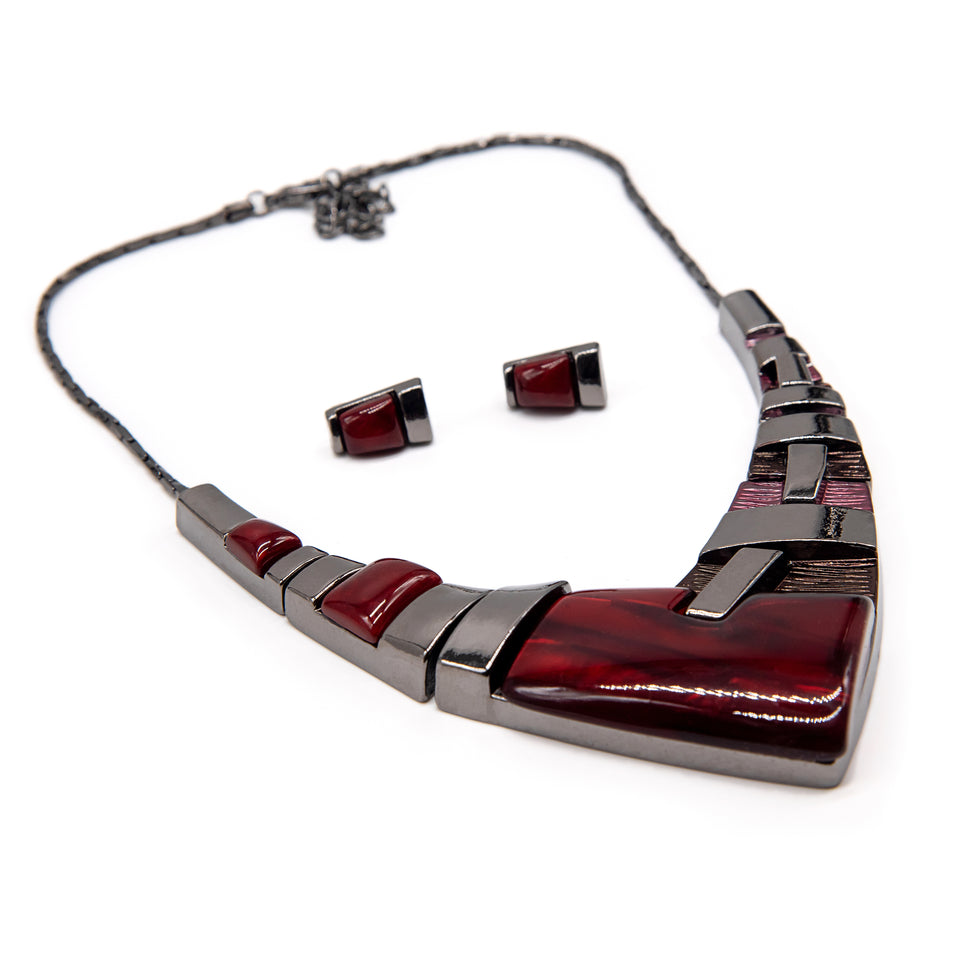 Burgundy V Set