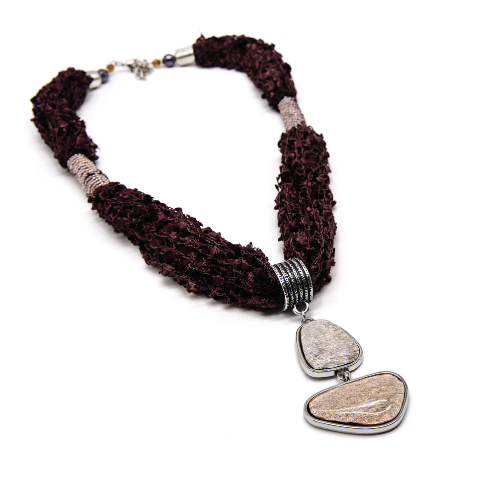 Chocolate Yarn Necklace