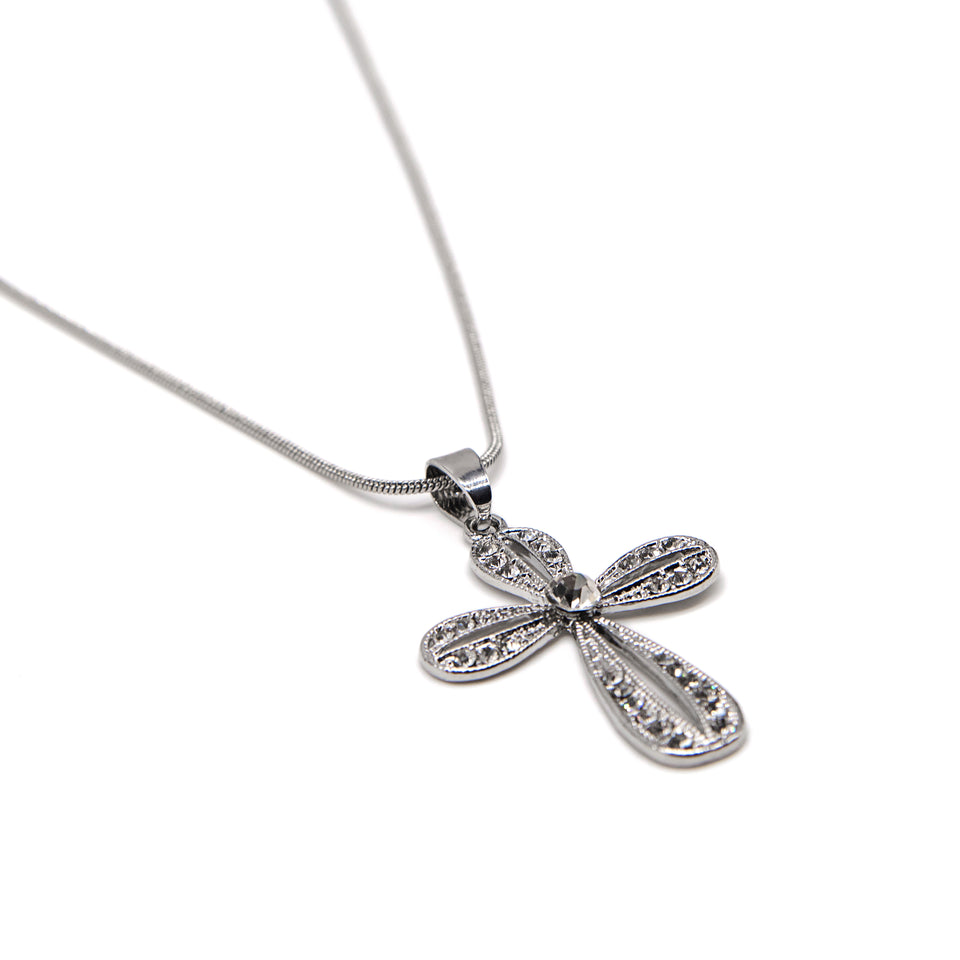 Silver-Plated Cross Necklace