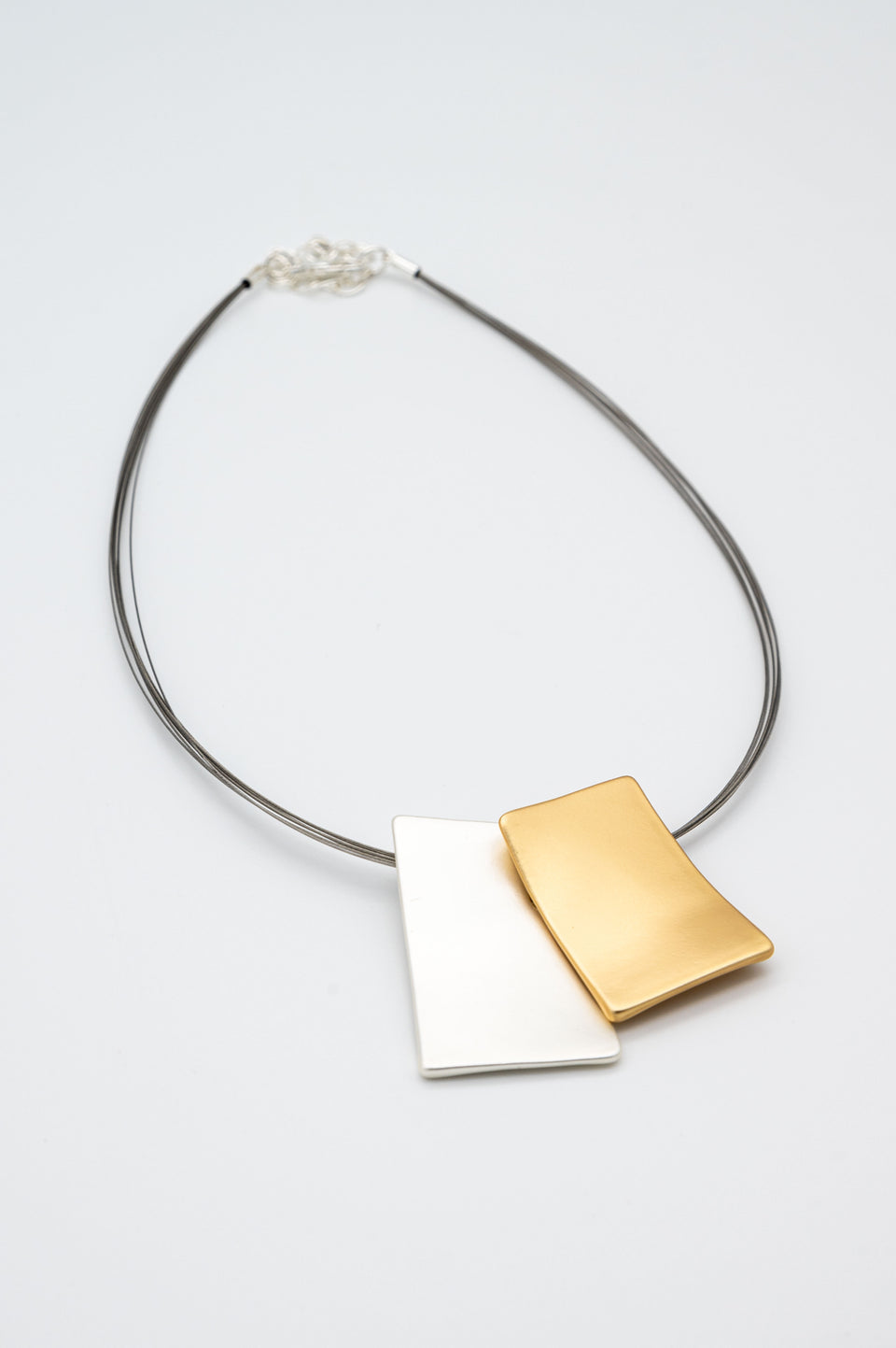 Matte Two-Piece Rectangular Necklace