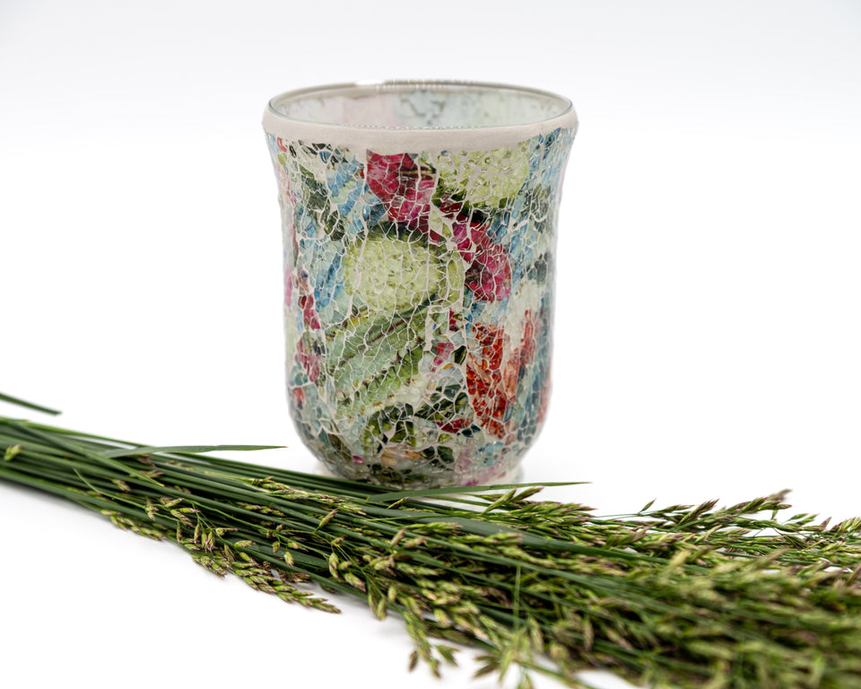 Mosaic Floral Multicolor Vase