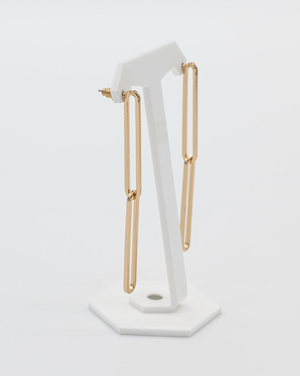 Golden Paperclip Earrings