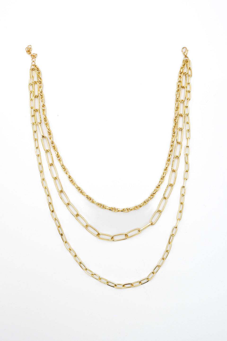 Multi-row Layered Gold Necklace