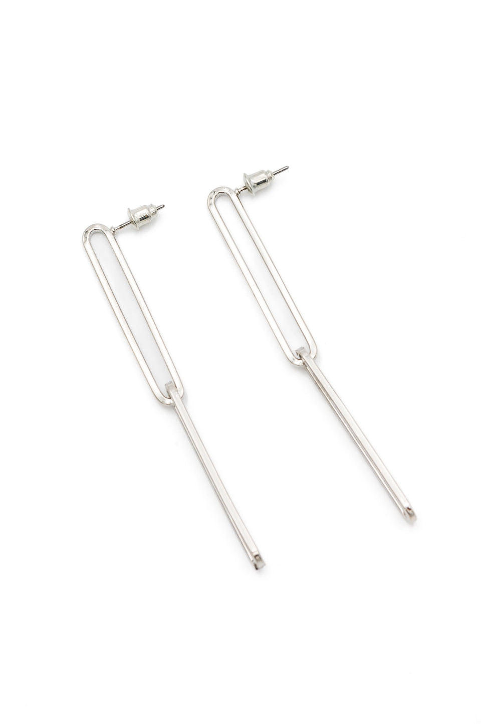 Silver Paperclip Earrings