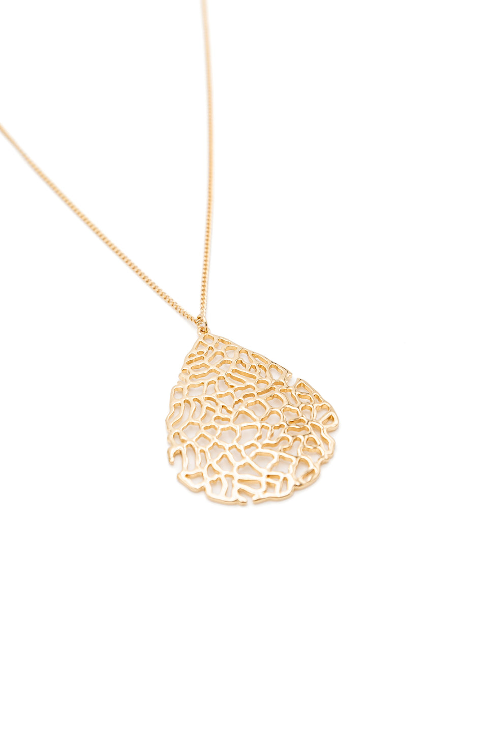 Gold Abstract Pendant Necklace