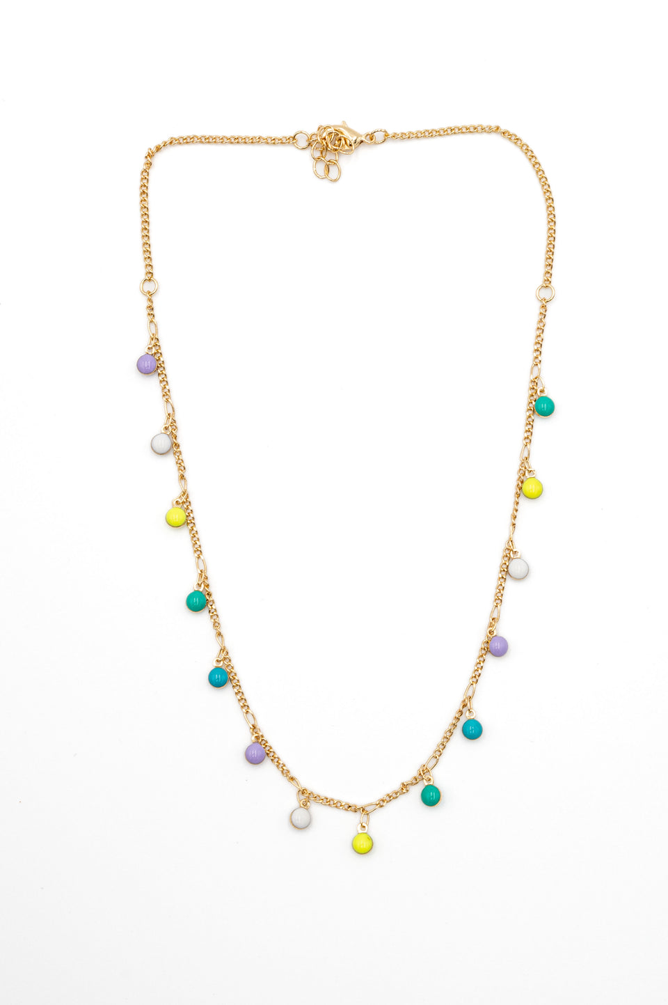 Spring Pastel Enamel Drop Necklace