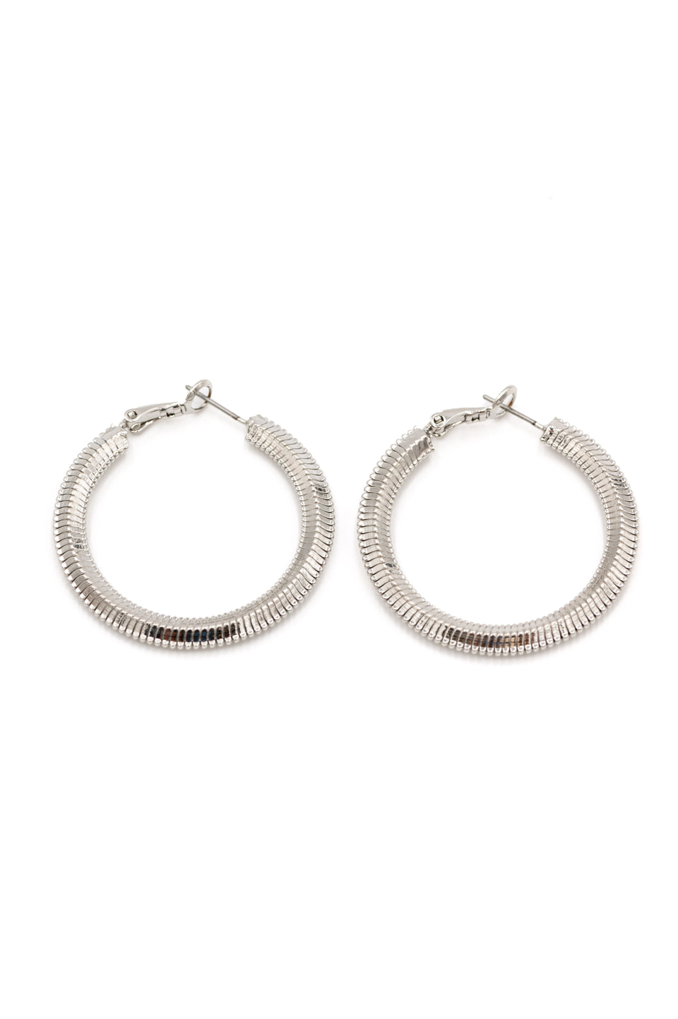 Silver Track Earrings