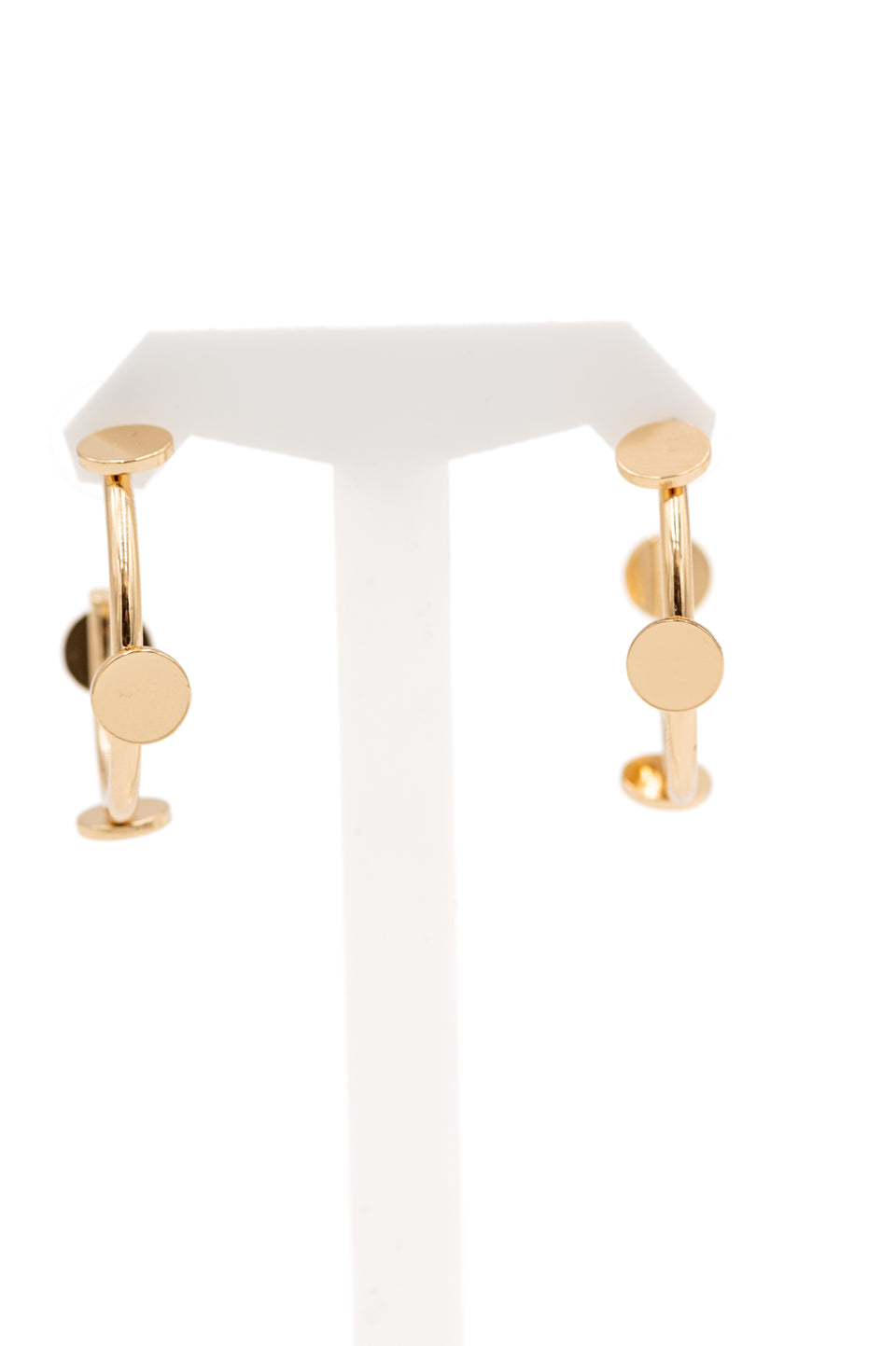 Gold Hoop Stamp Earrings