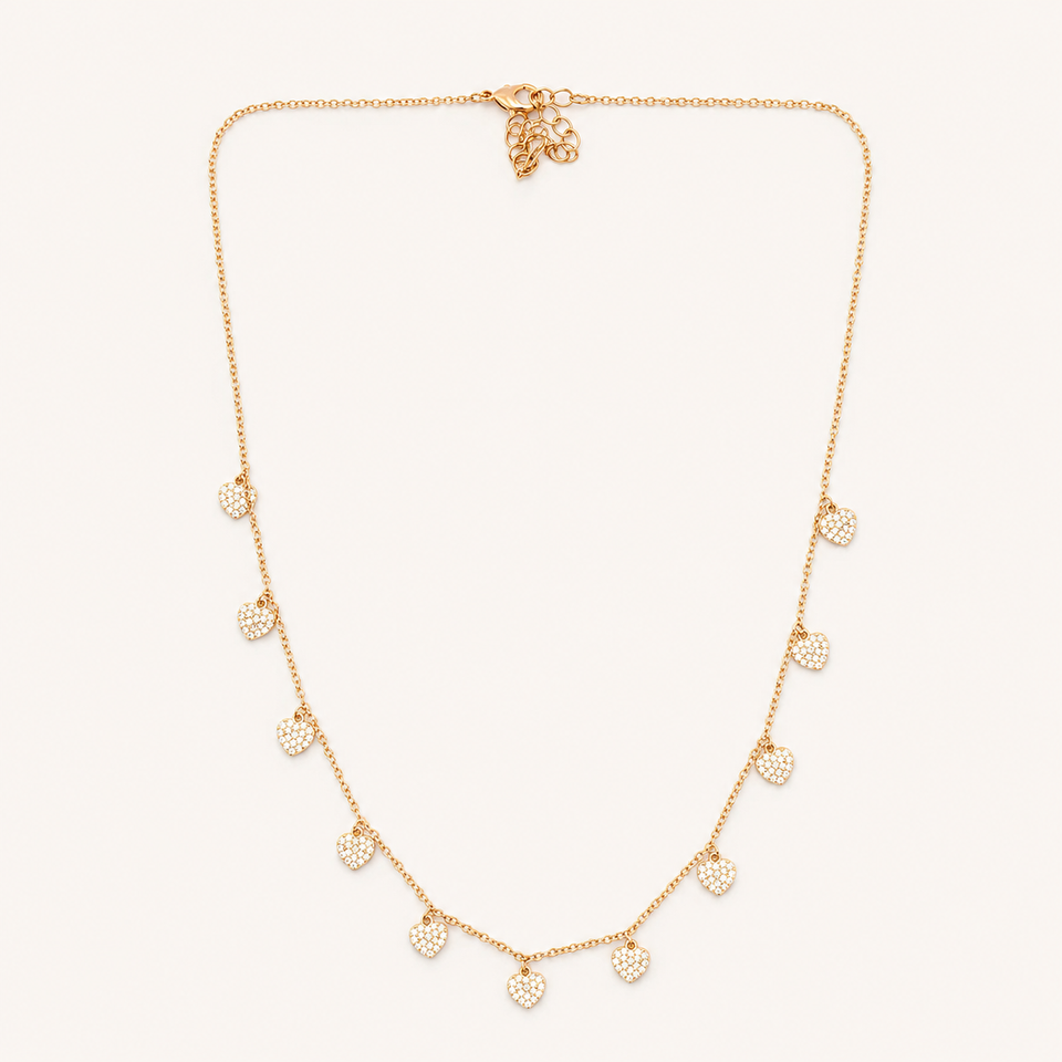 Crystal Hearts Necklace