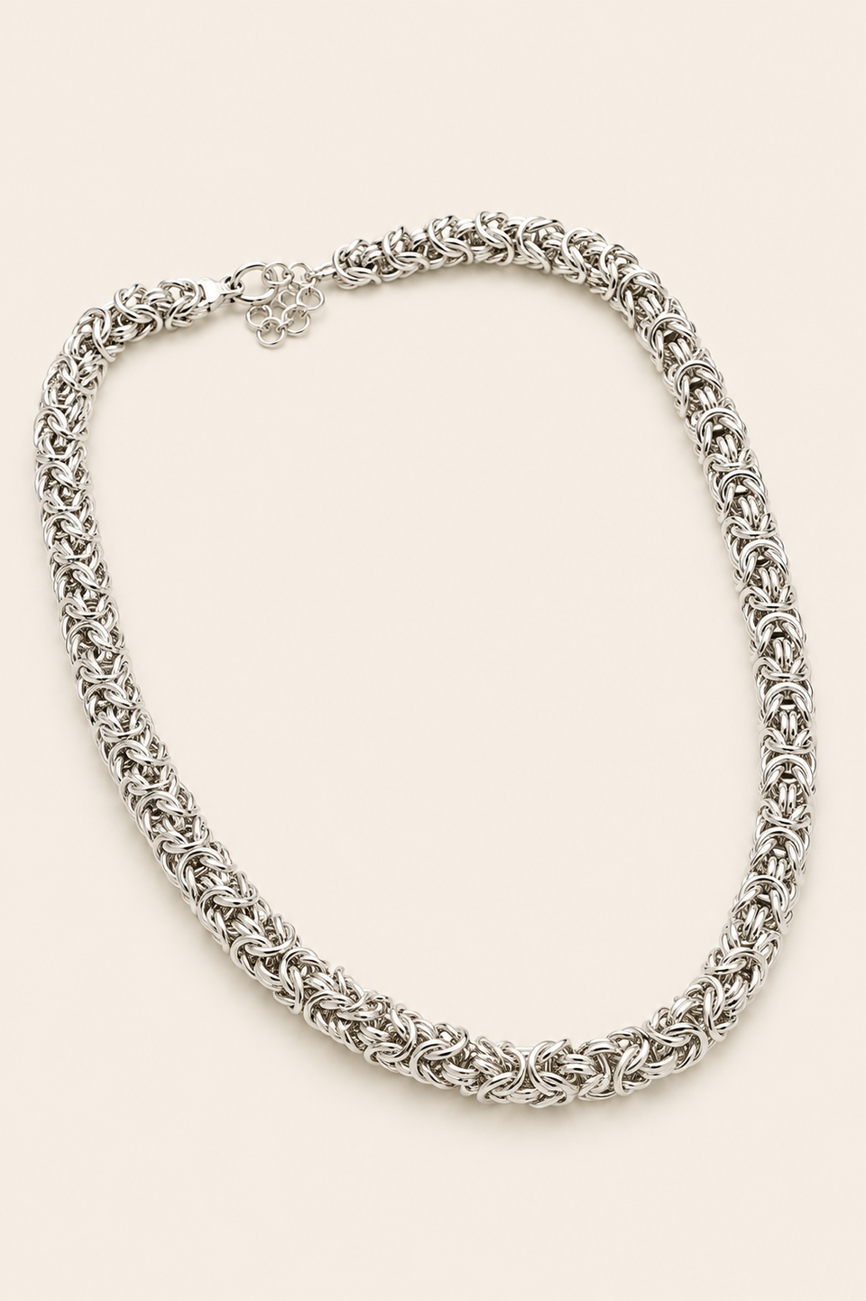 Silver Mesh Wire Chain Necklace