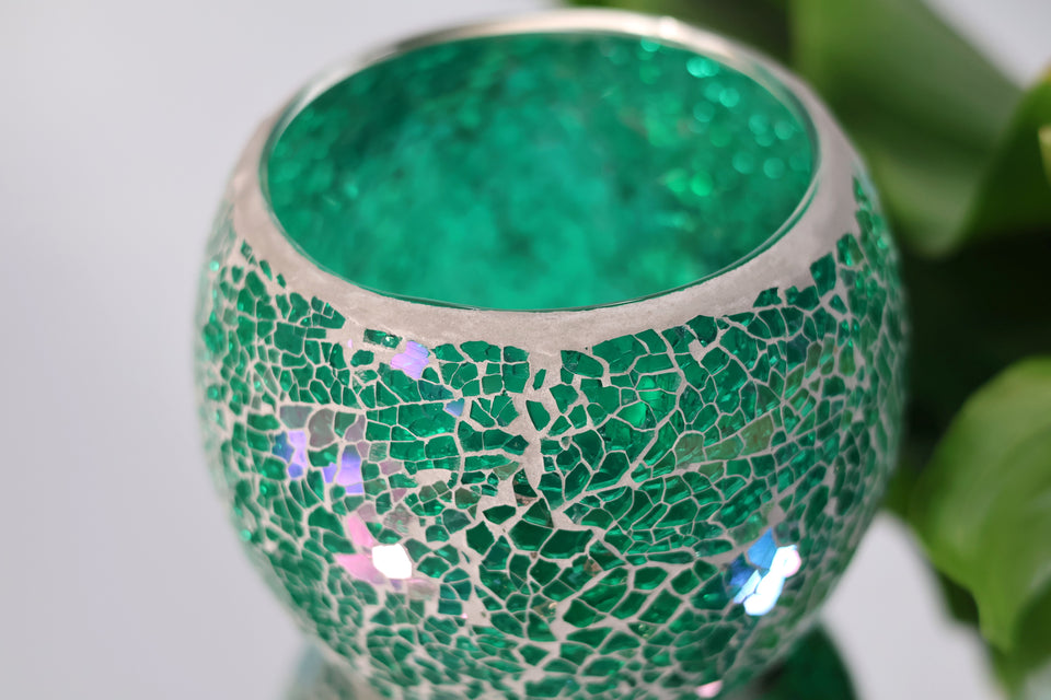 Green Sea Shattered Glass Vase (Small)