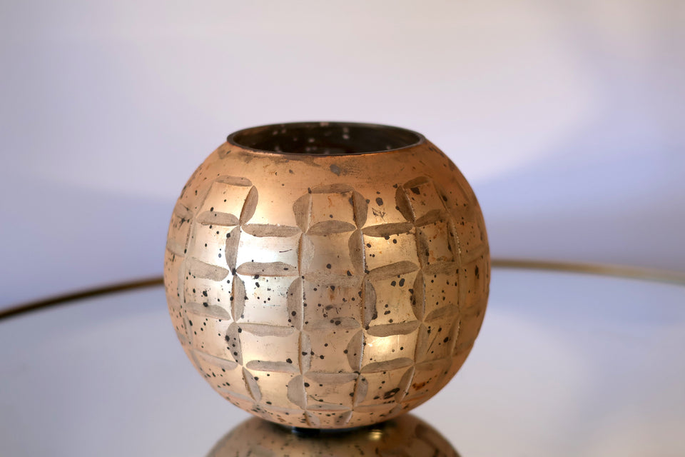 Copper-Tone Glass Vase (Small)