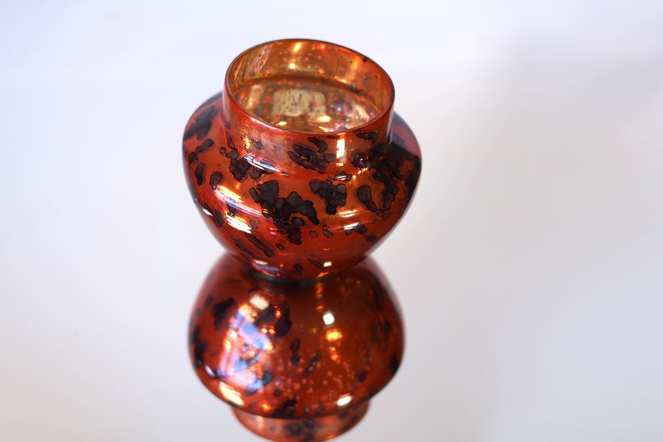 Abstract Splattered Vase (Copper Orange)