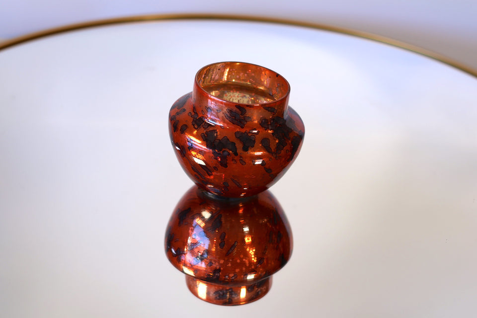 Abstract Splattered Vase (Copper Orange)